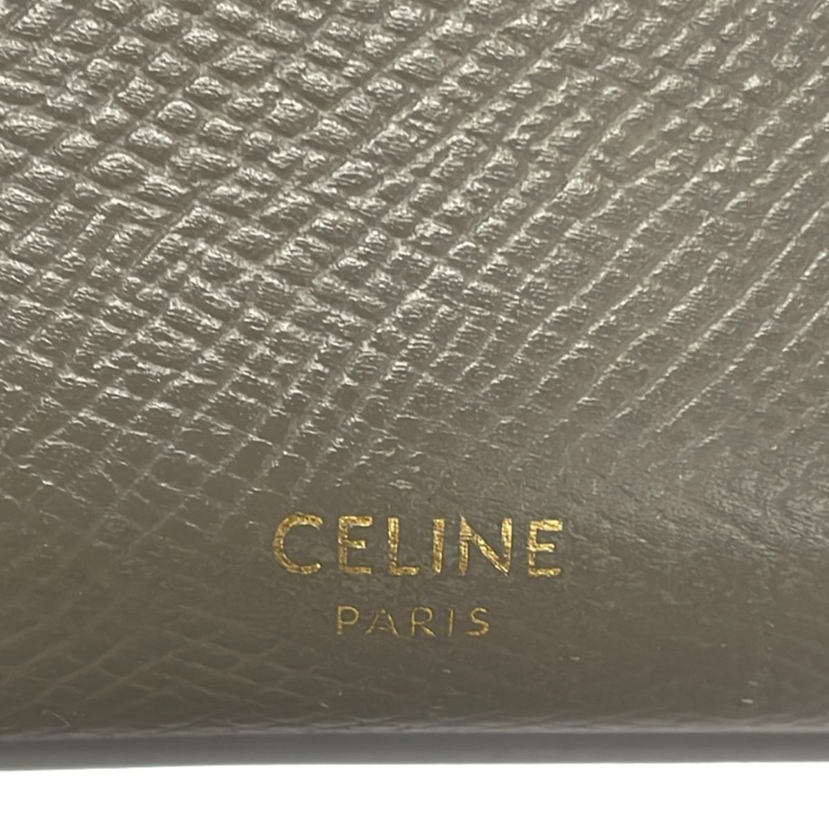 Celine Wallet Gray Beige Leather — view 6