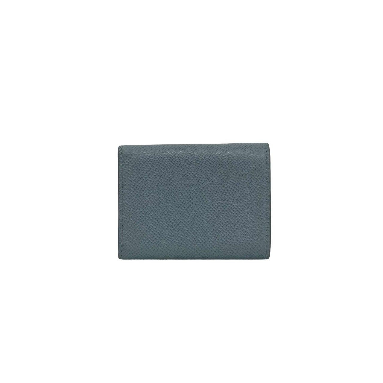 Dior Box 30 Montaigne CD Logo Leather Trifold Wallet Blue Handbag — view 2