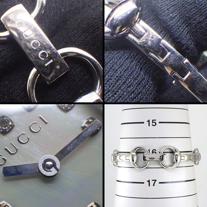 Gucci Watch Signoria 116.5 12 Points Diamond Index Square White Mother of Pearl — view 9