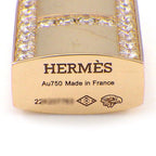 Hermes Necklace Kelly Cadena Lock Logo 18 Points Diamond Total 18k Pink Gold — view 5