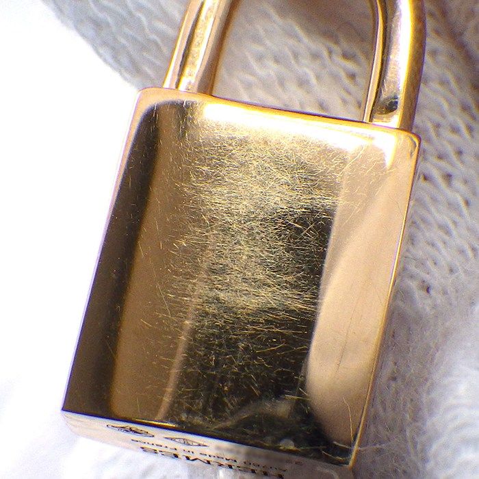 Hermes Necklace Kelly Cadena Lock Logo 18 Points Diamond Total 18k Pink Gold — view 7