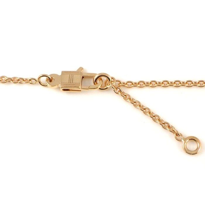Hermes Necklace Kelly Cadena Lock Logo 18 Points Diamond Total 18k Pink Gold — view 4
