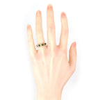 Gucci Ring Link to Love Points Baguette Cut Green Tourmaline 18k Yellow Gold — view 6