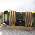 Gucci Ring Link to Love Points Baguette Cut Green Tourmaline 18k Yellow Gold — view 5