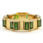 Gucci Ring Link to Love Points Baguette Cut Green Tourmaline 18k Yellow Gold — view 2