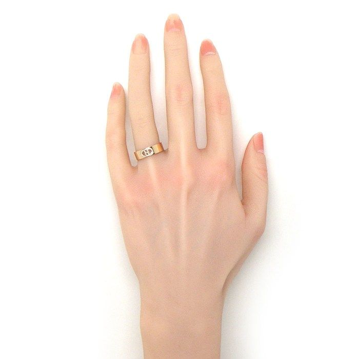 Hermes Ring D'ancre PM Points Diamond Total 18k Pink Gold — view 6