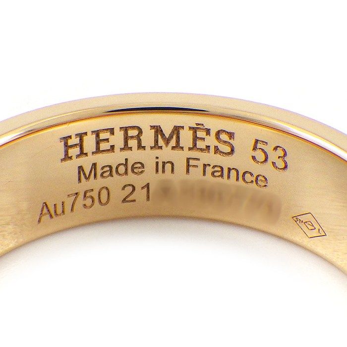 Hermes Ring D'ancre PM Points Diamond Total 18k Pink Gold — view 3