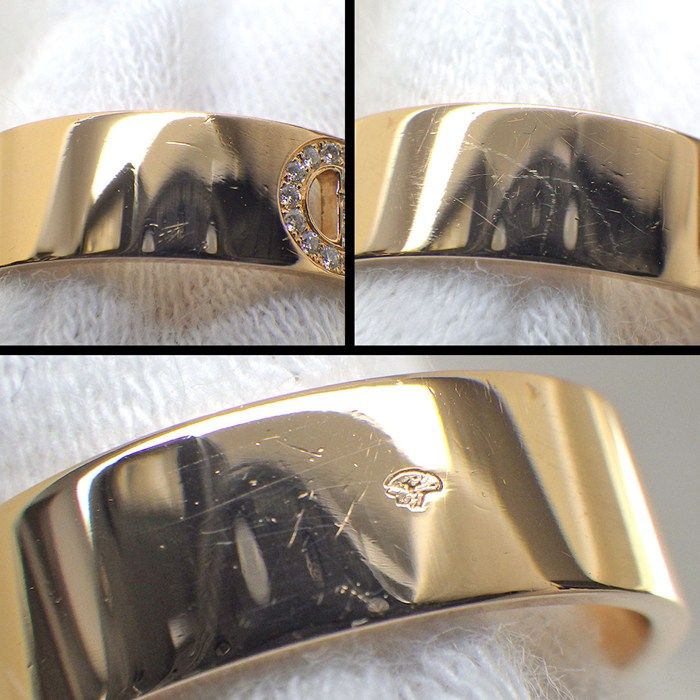 Hermes Ring D'ancre PM Points Diamond Total 18k Pink Gold — view 5