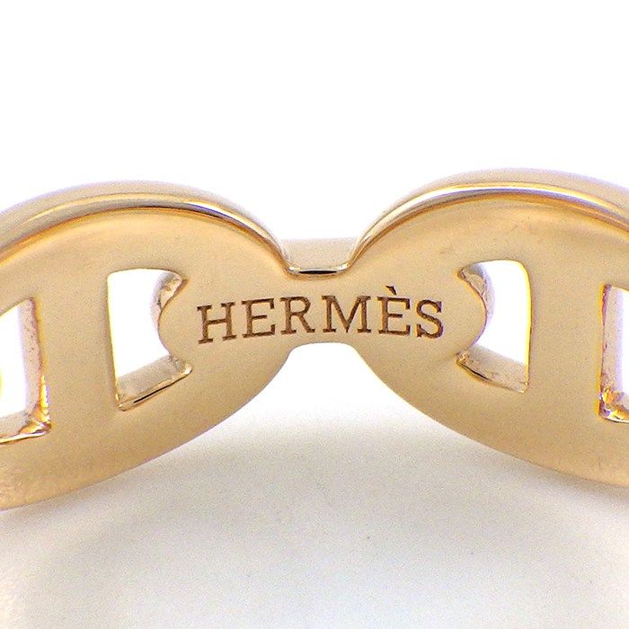Hermes Ring Chaine D'ancre Enchainee PM 18k Pink Gold — view 3
