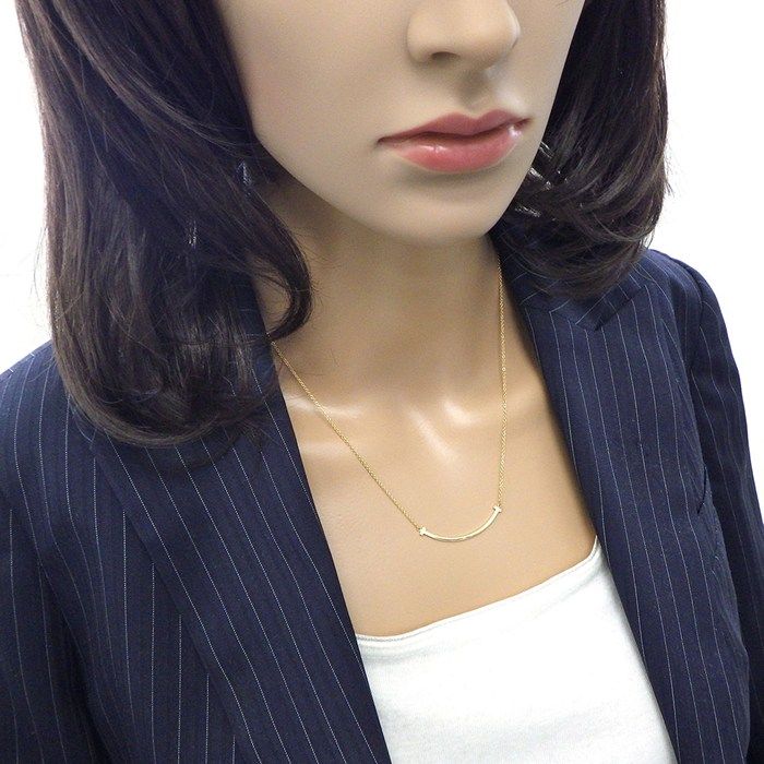Tiffany & Co Necklace T Smile Small 18k Yellow Gold — view 7