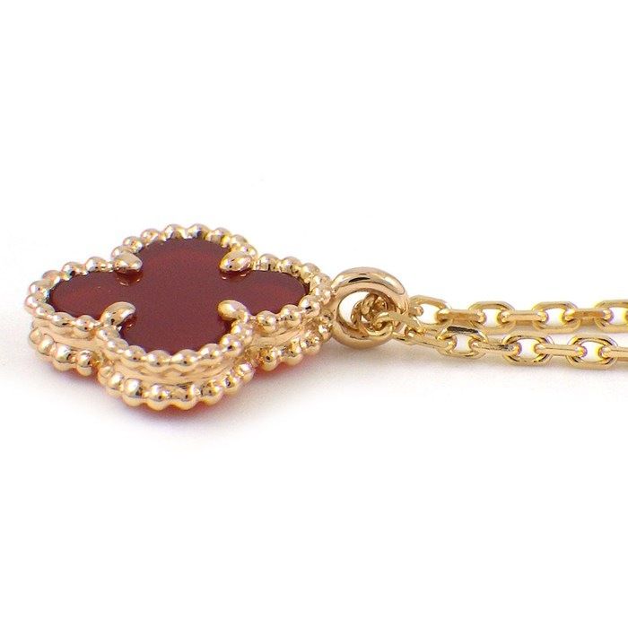 Van Cleef & Arpels Necklace Sweet Alhambra Carnelian 18k Pink Gold — view 2