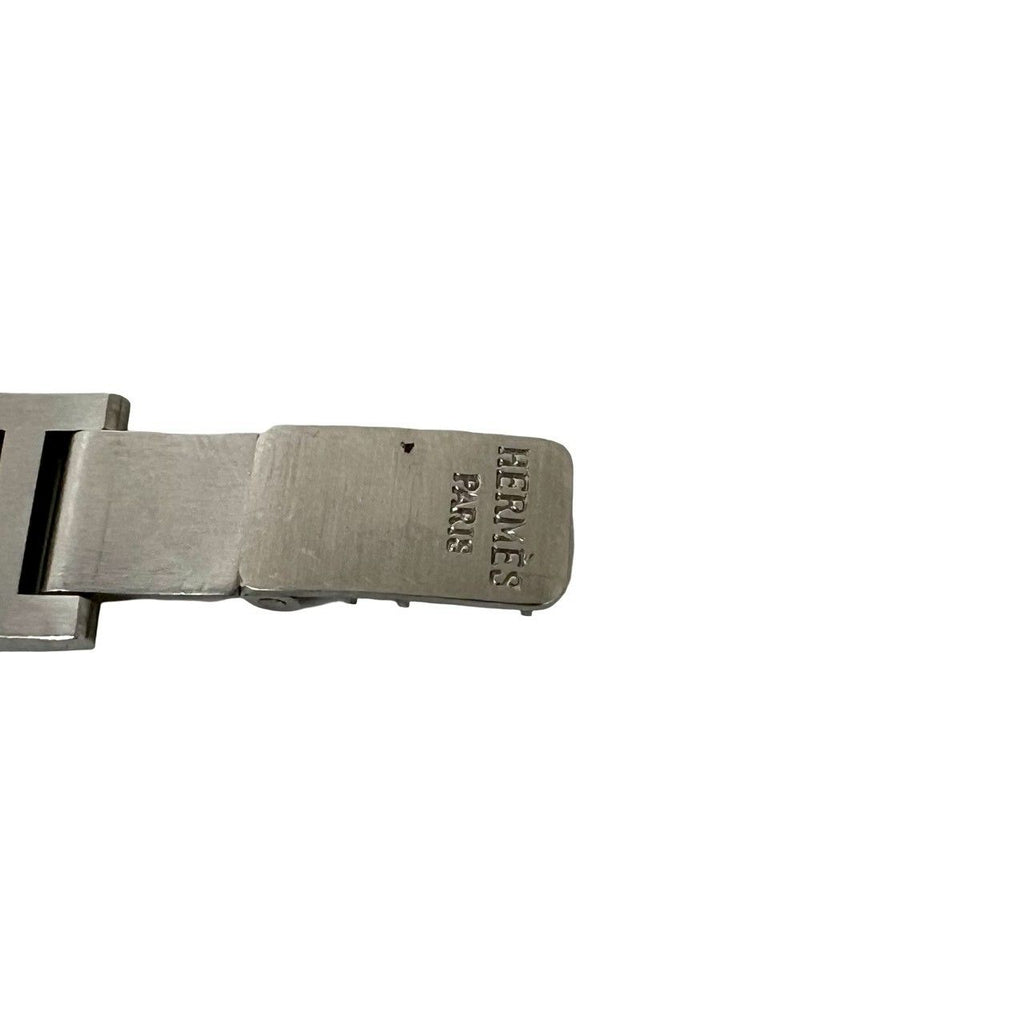 Hermes Also-h Logo Stainless Steel Quartz Watch Wrist Silver Gold — view 3