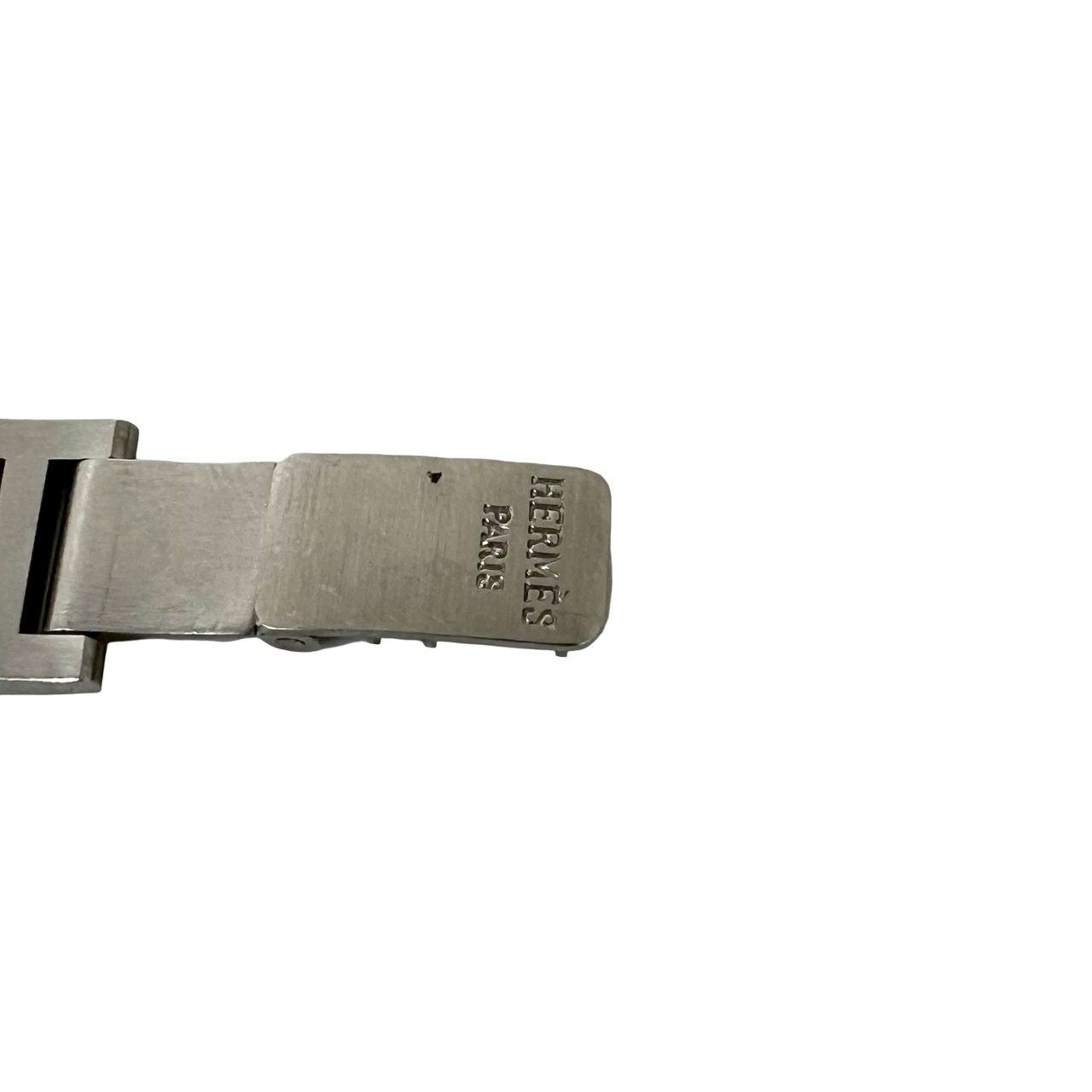 Hermes Also-h Logo Stainless Steel Quartz Watch Wrist Silver Gold — view 3