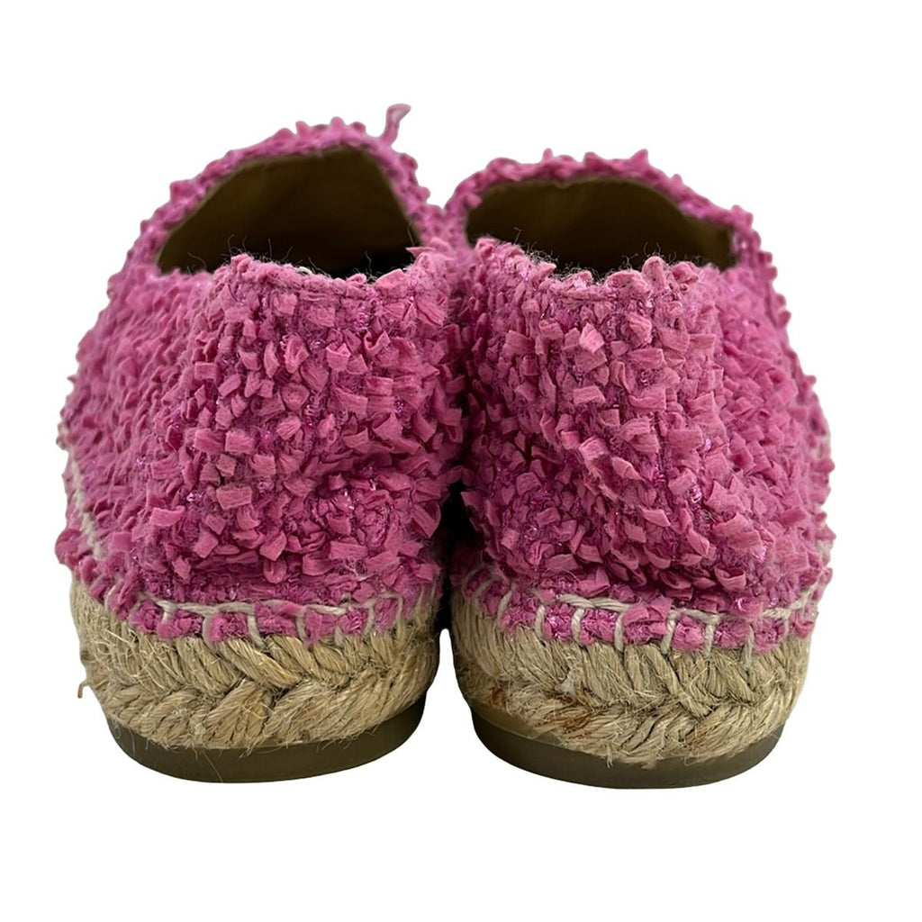Chanel Slip Ons 39 Pink Dark Navy Espadrilles CC Logo Slipper — view 3