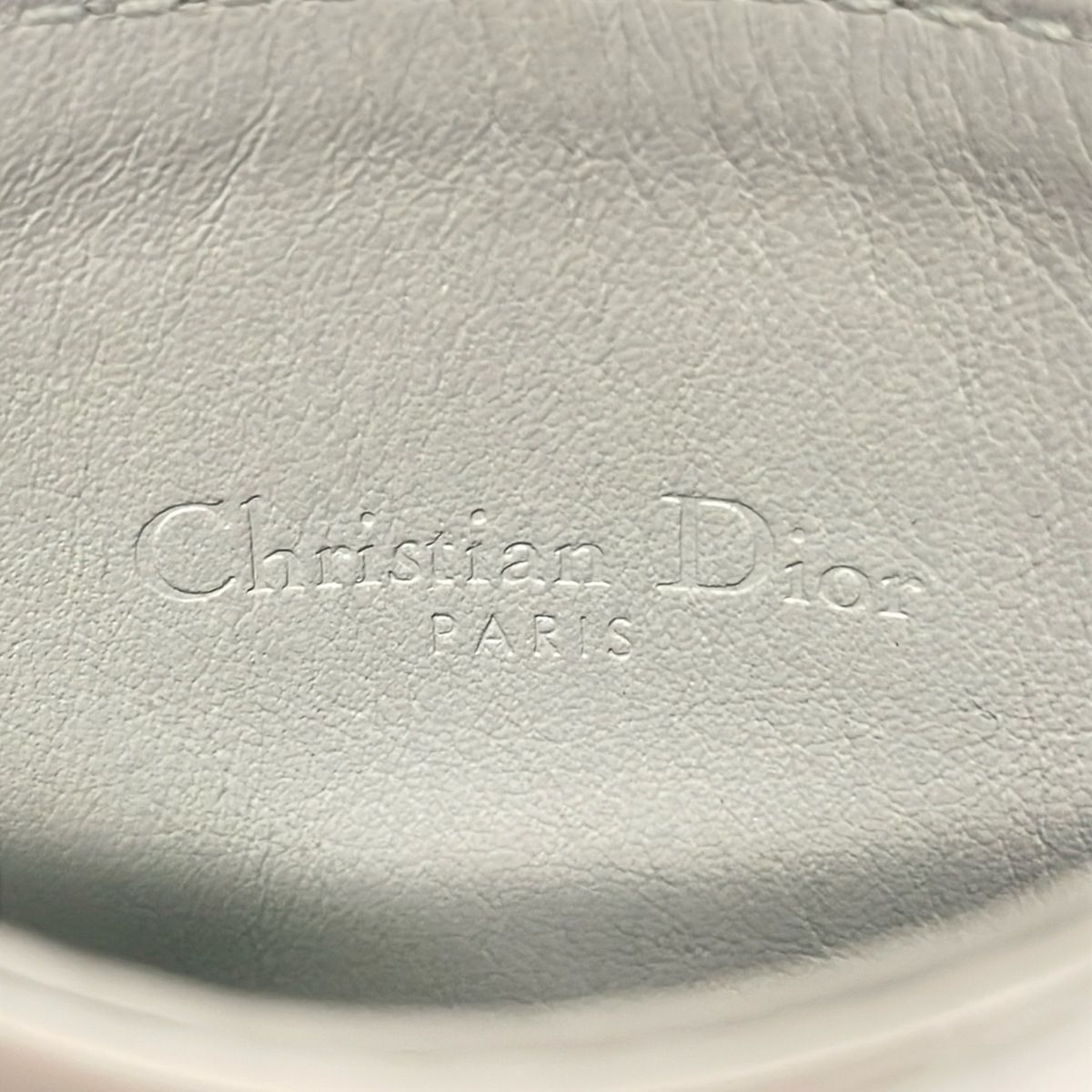 Dior Card Case Lady Light Blue Quilted Leather — view 4