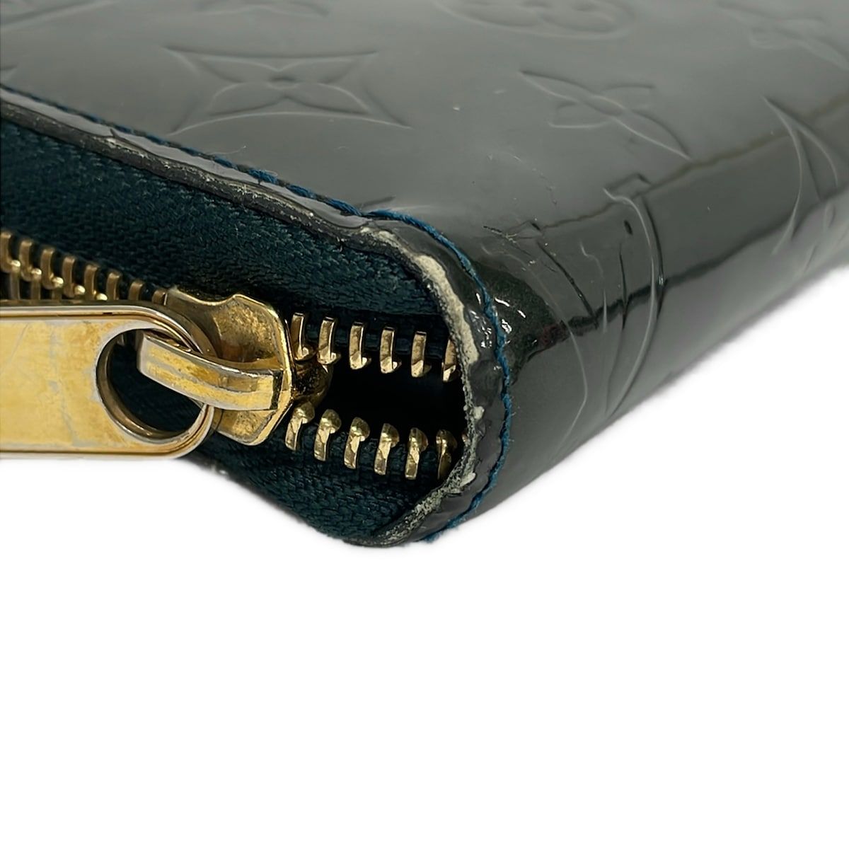 Louis Vuitton Wallet Monogram Vernis Zippy Blue Nuit Zip Around Leather — view 6