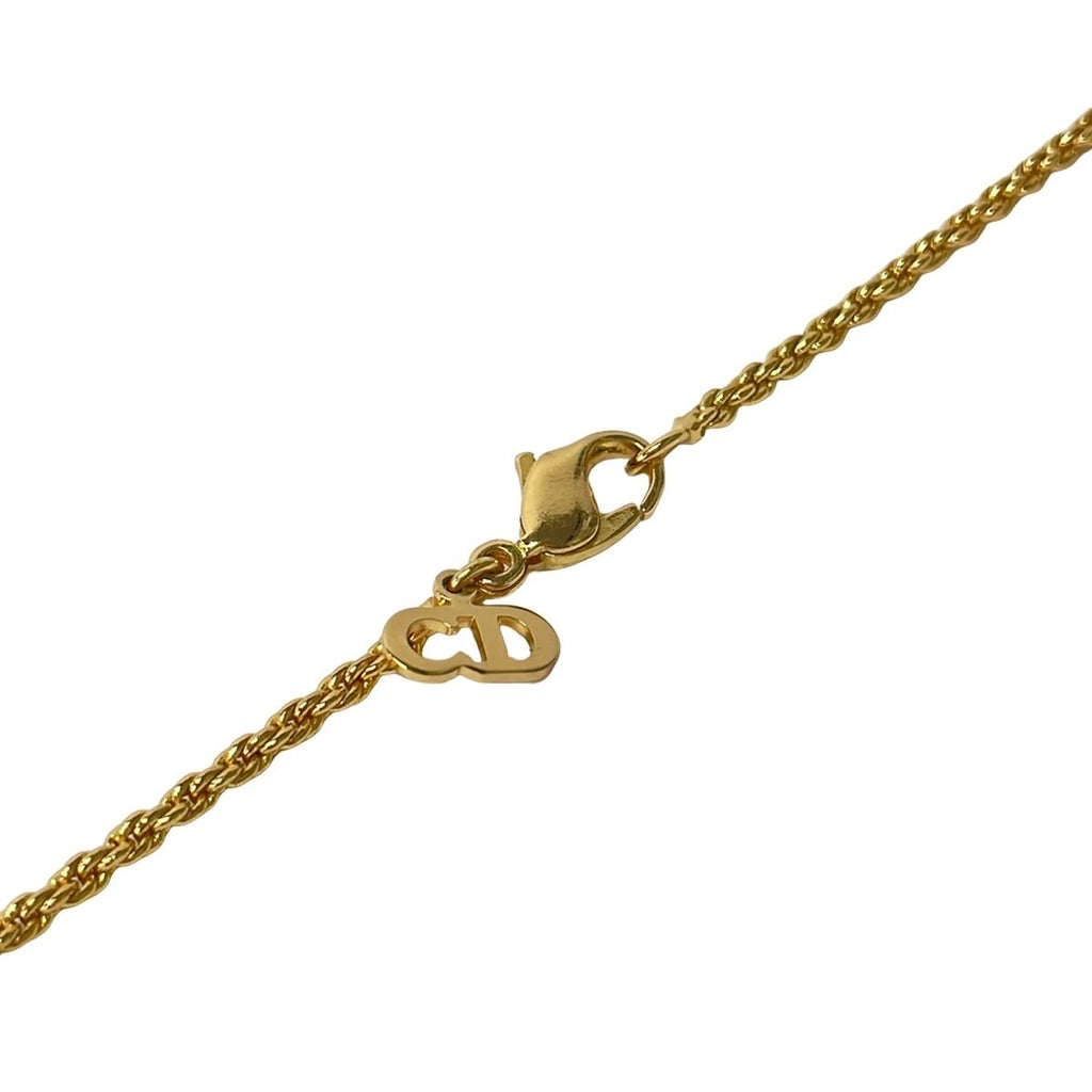 Dior Necklace Gold Clear Treble Clef — view 4