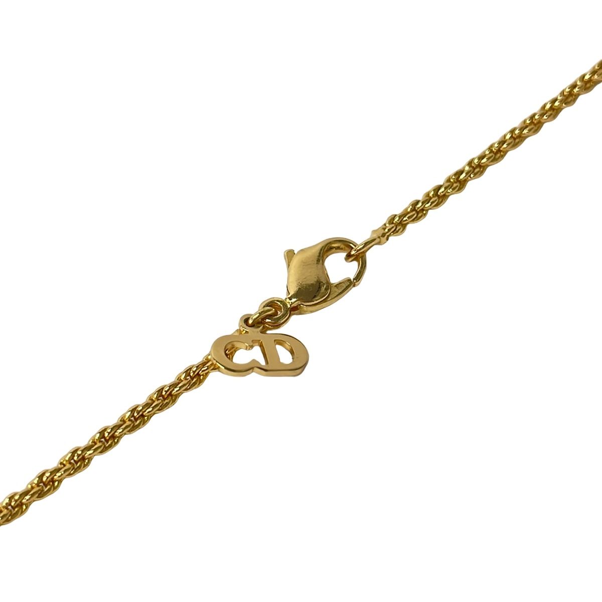 Dior Necklace Gold Clear Treble Clef — view 4
