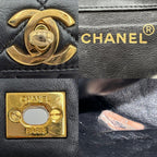 Chanel Backpack Quilted Chain Shoulder Turnlock CC Logo Leather Black Gold — view 5