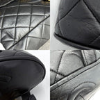 Chanel Backpack Quilted Chain Shoulder Turnlock CC Logo Leather Black Gold — view 6