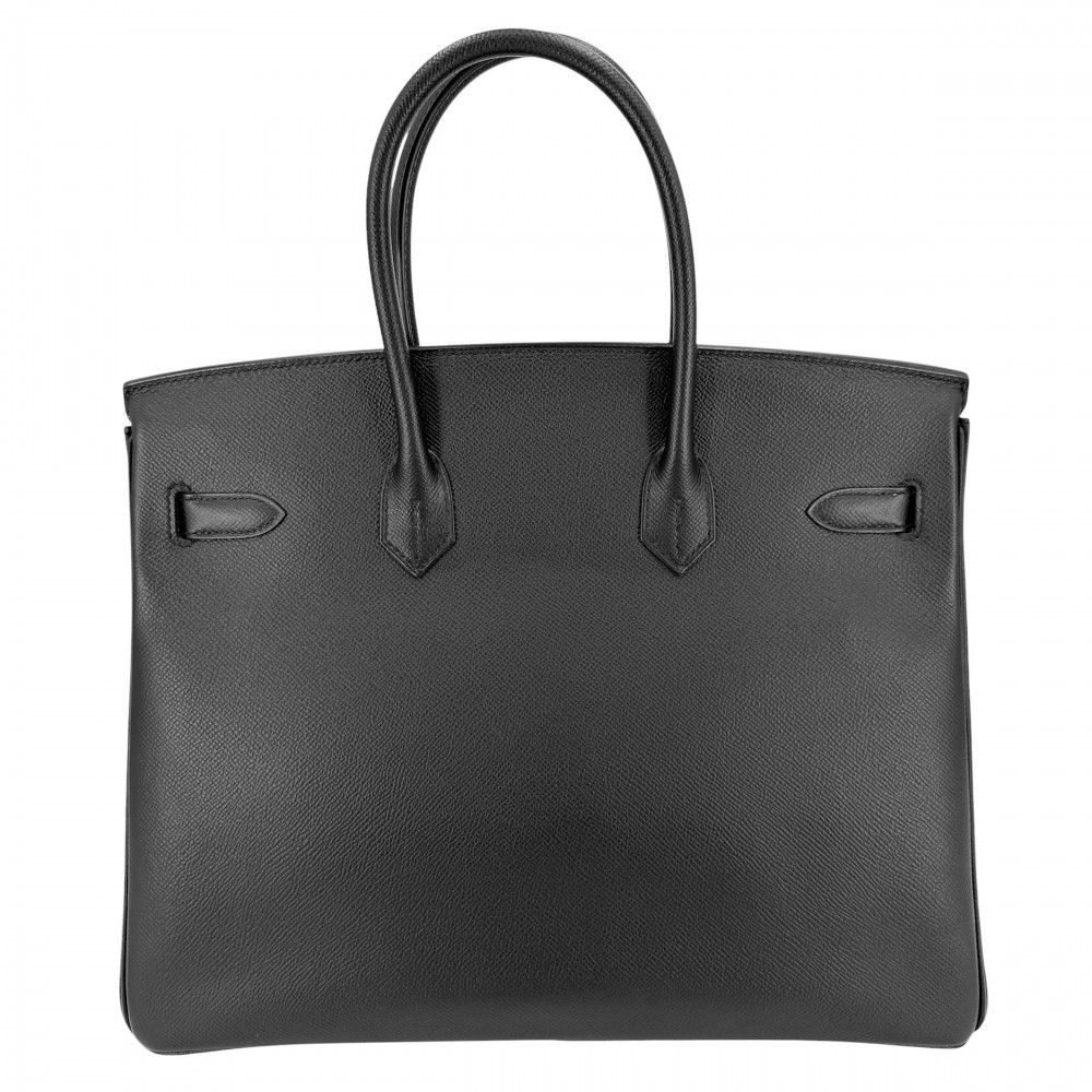 Hermes Handbag Birkin 35 Retourne Leather Black Gold — view 2