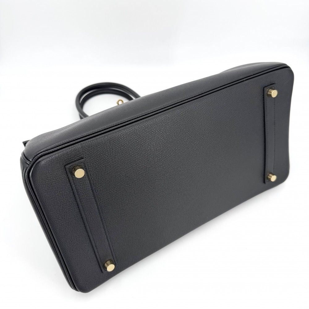 Hermes Handbag Birkin 35 Retourne Leather Black Gold — view 3