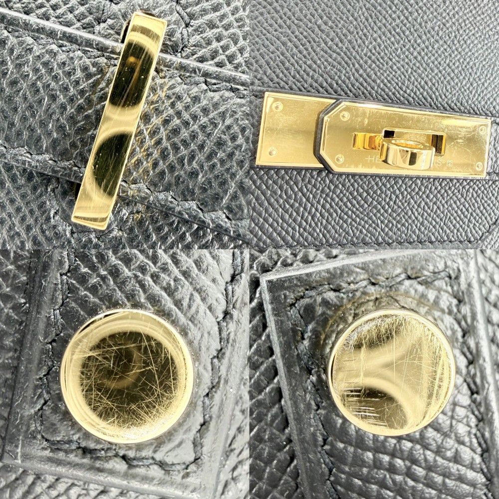 Hermes Handbag Birkin 35 Retourne Leather Black Gold — view 8