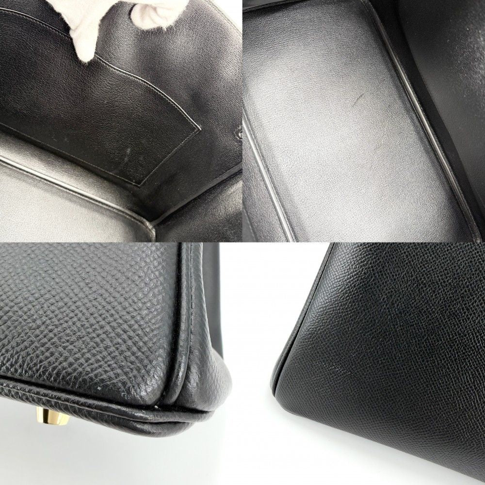 Hermes Handbag Birkin 35 Retourne Leather Black Gold — view 7