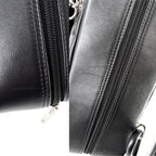 Chanel Cambon Line Bowling Bag Quilted CC Logo Shoulder Leather Black Silver — view 7