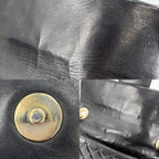 Chanel Shoulder Bag Quilted Westminster Chain Leather Faux Pearl Black Gold — view 9