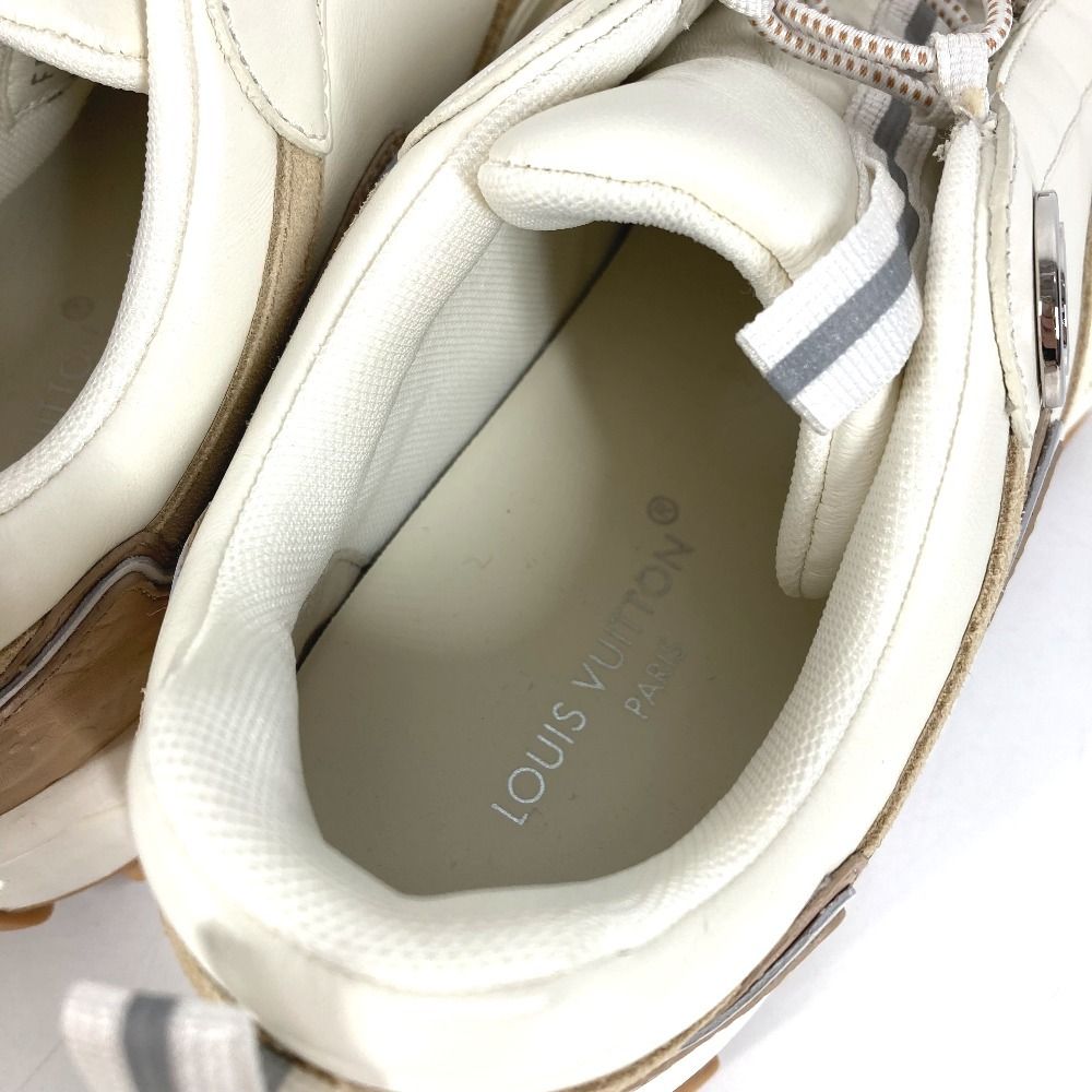 Louis Vuitton Sneakers LV Logo Shoes Leather Beige — view 8
