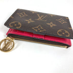 Louis Vuitton Bifold Wallet Portefeuille Lisa Monogram Canvas Grenad Brown — view 6