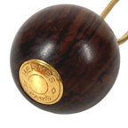 Hermes Necklace Series Logo Wood Ball Brown — view 3
