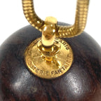 Hermes Necklace Series Logo Wood Ball Brown — view 6