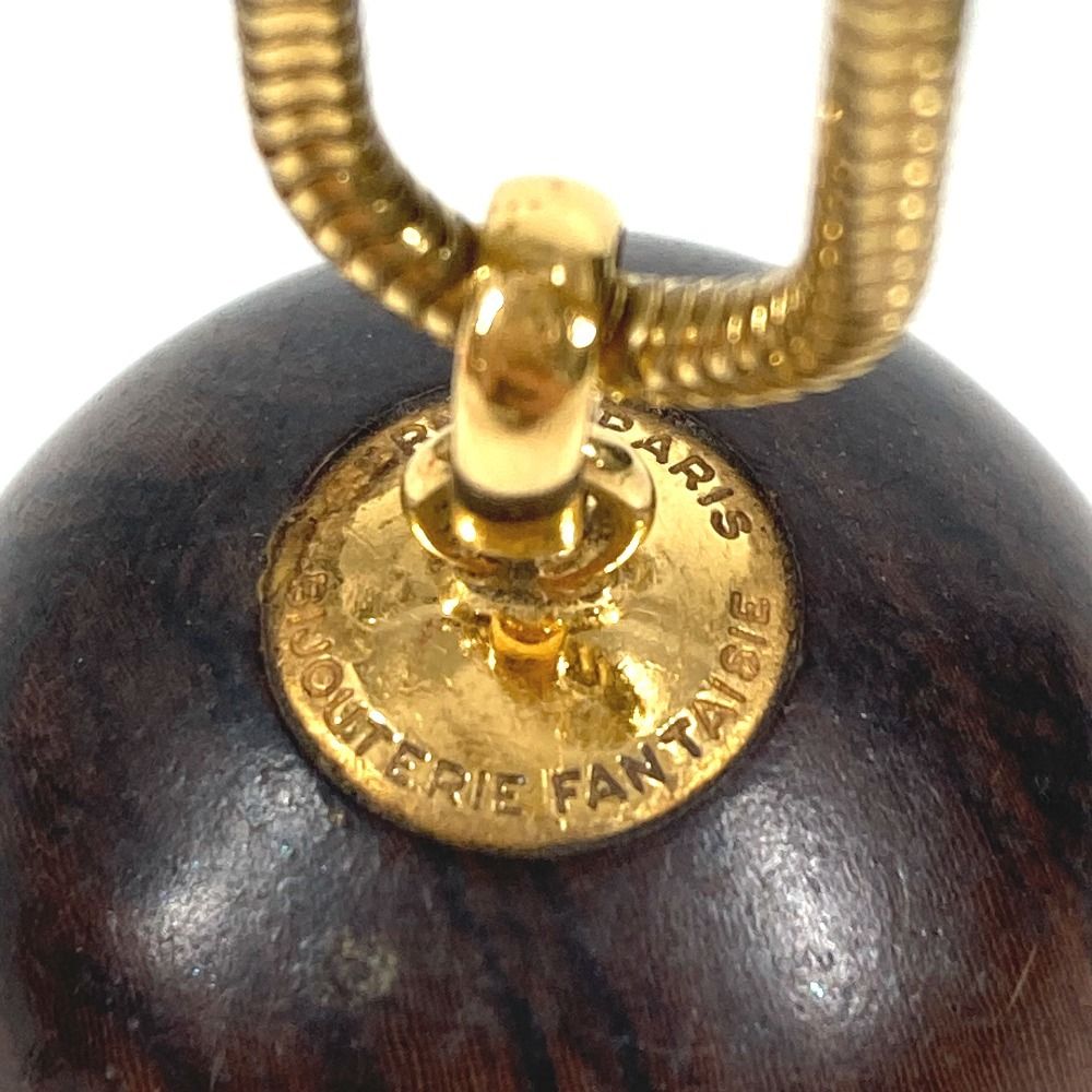 Hermes Necklace Series Logo Wood Ball Brown — view 6