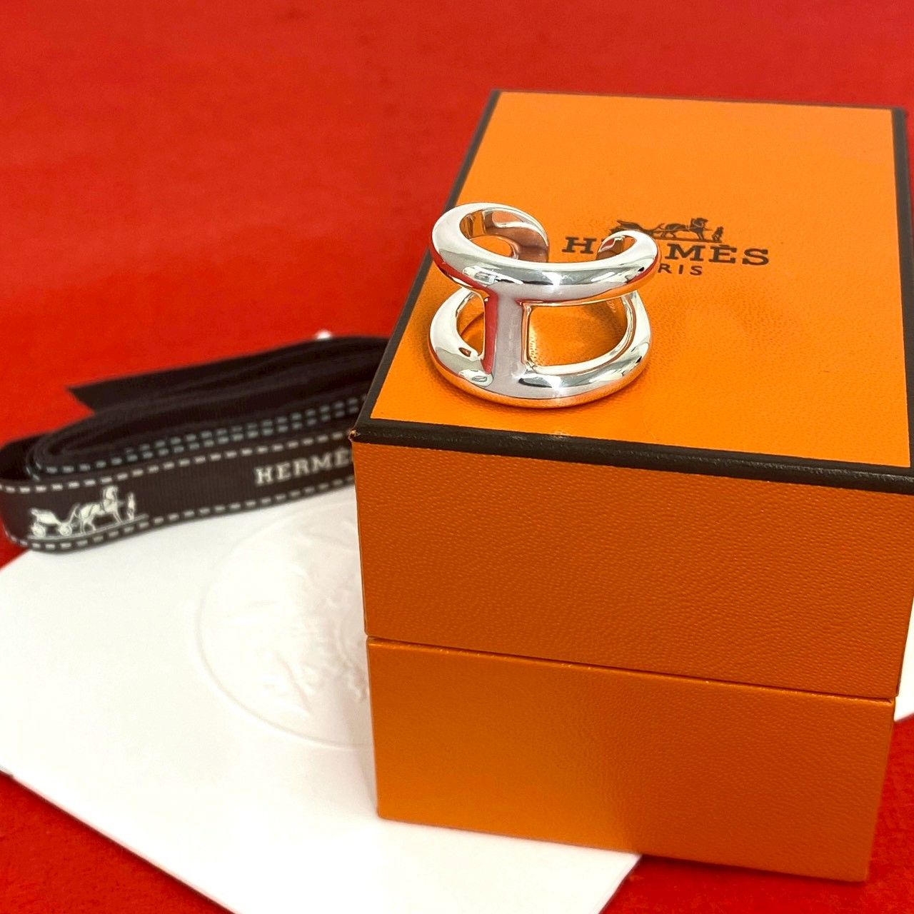 Hermes Osmose GM 925 Sterling Silver Ring