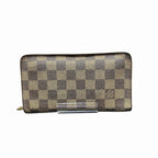Louis Vuitton Damier Ebene Porte Monet Wallet Canvas