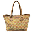 Gucci Sunset Tote Paglia Hemp Linen Leather