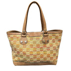 Gucci Sunset Tote Paglia Hemp Linen Leather