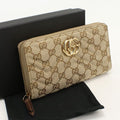 Gucci Zip Around Wallet GG Marmont Canvas