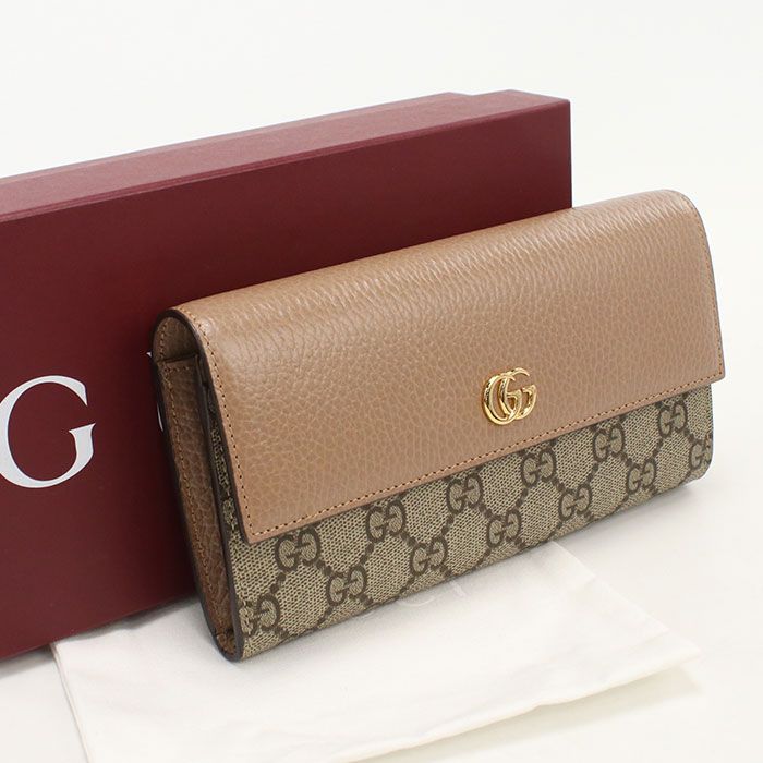 Gucci Bicolor Continental Wallet Double Bifold GG Supreme
