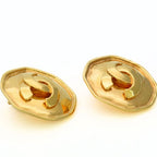 Chanel Earrings Metal Gold Plated CC Logo — view 2