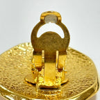 Chanel Earrings Metal Gold Plated CC Logo — view 5