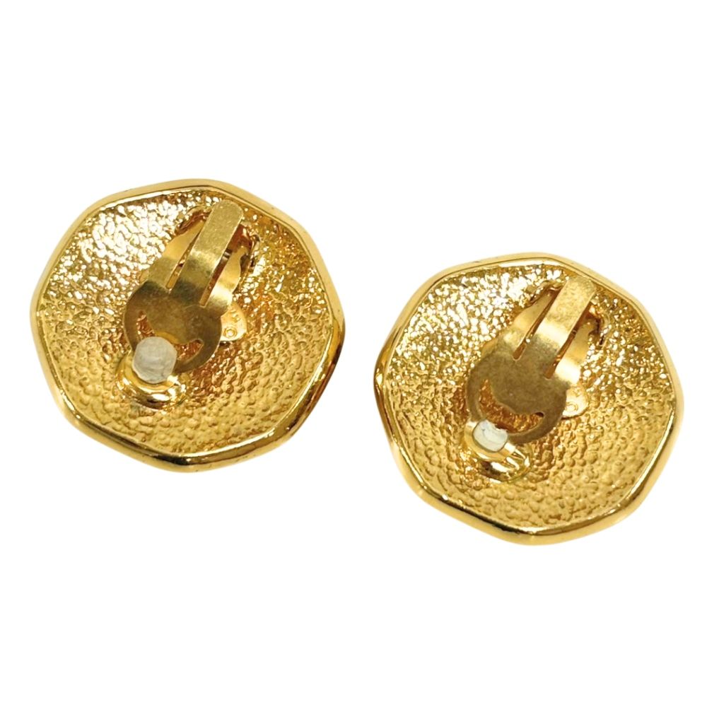Chanel Earrings Metal Gold Plated CC Logo — view 3