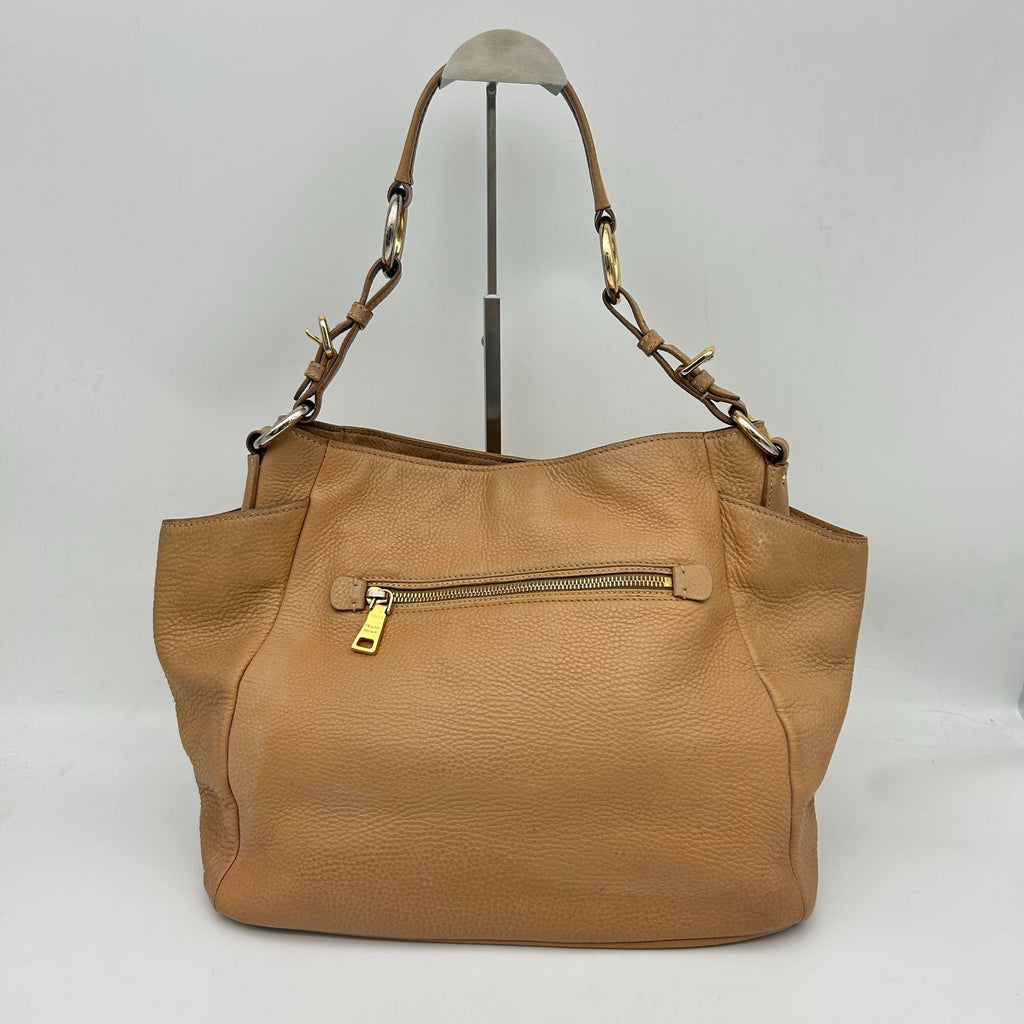 Prada Shoulder Bag Leather Beige — view 2