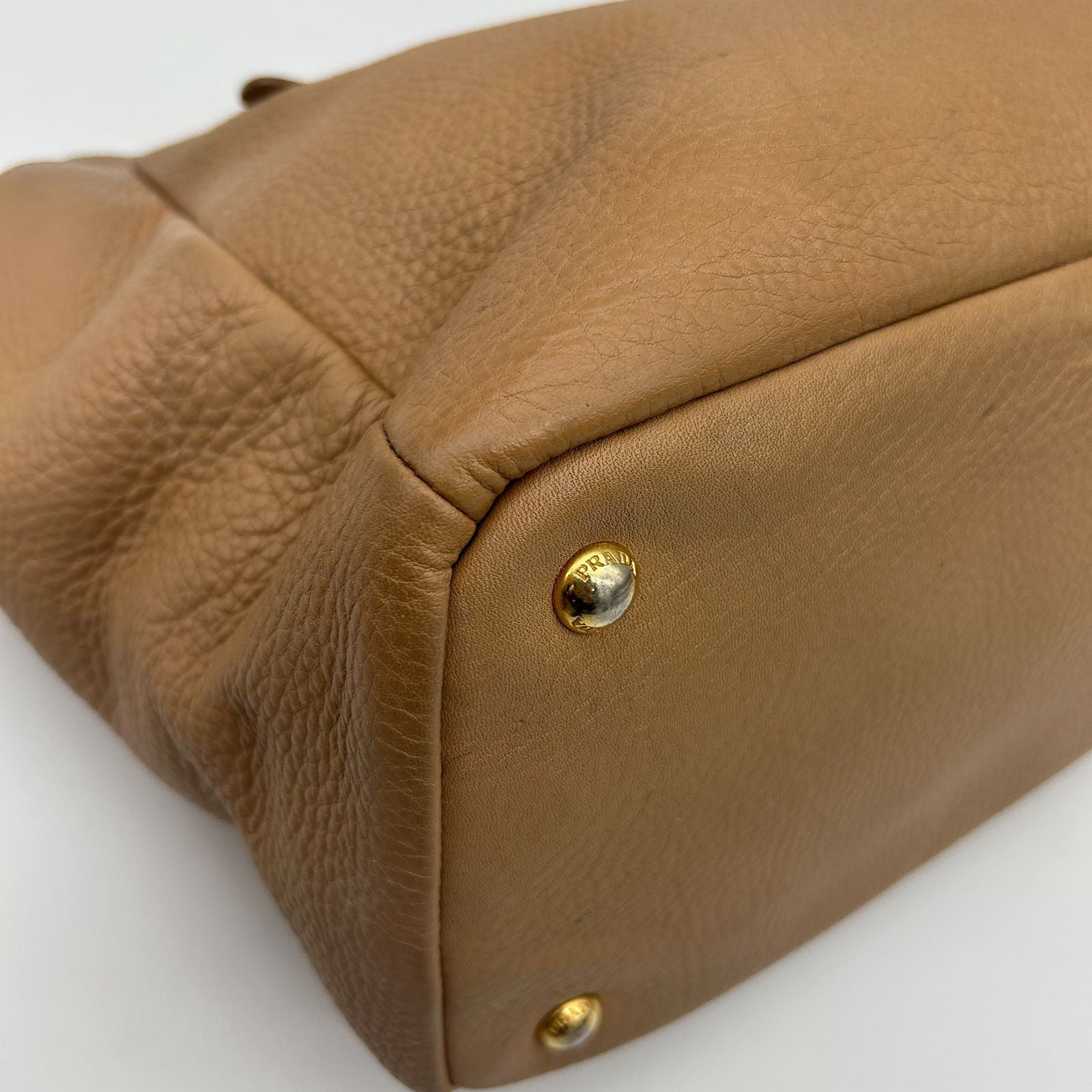 Prada Shoulder Bag Leather Beige — view 6