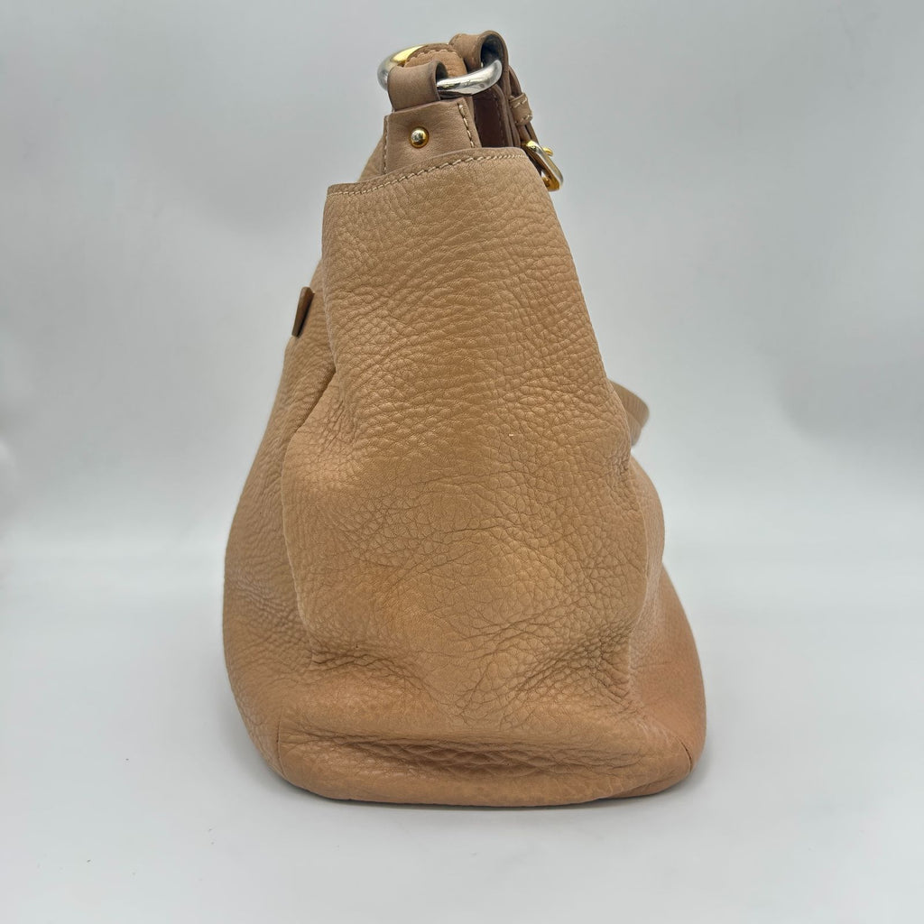 Prada Shoulder Bag Leather Beige — view 3