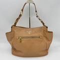 Prada Shoulder Bag Leather Beige