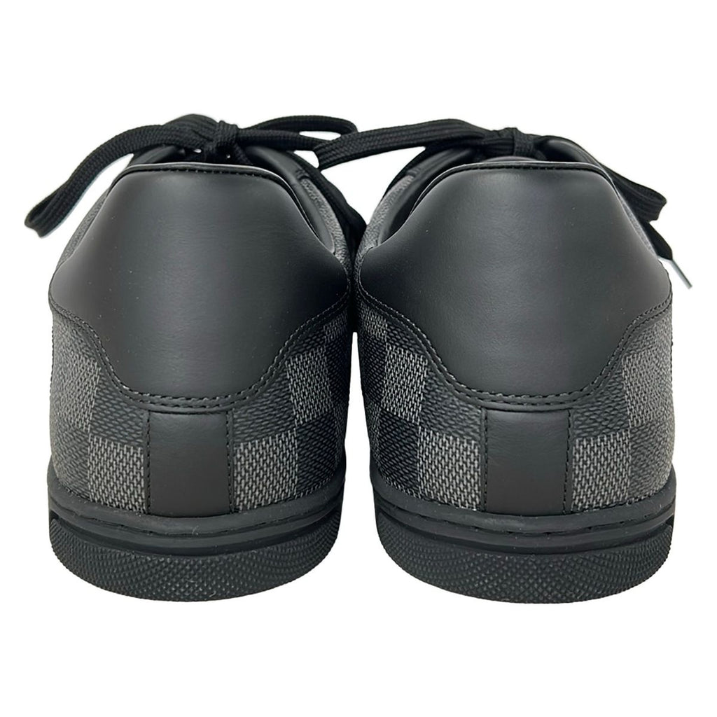 Louis Vuitton Sneakers 9 Black Dark Gray Silver Damier Graphite Leather — view 3