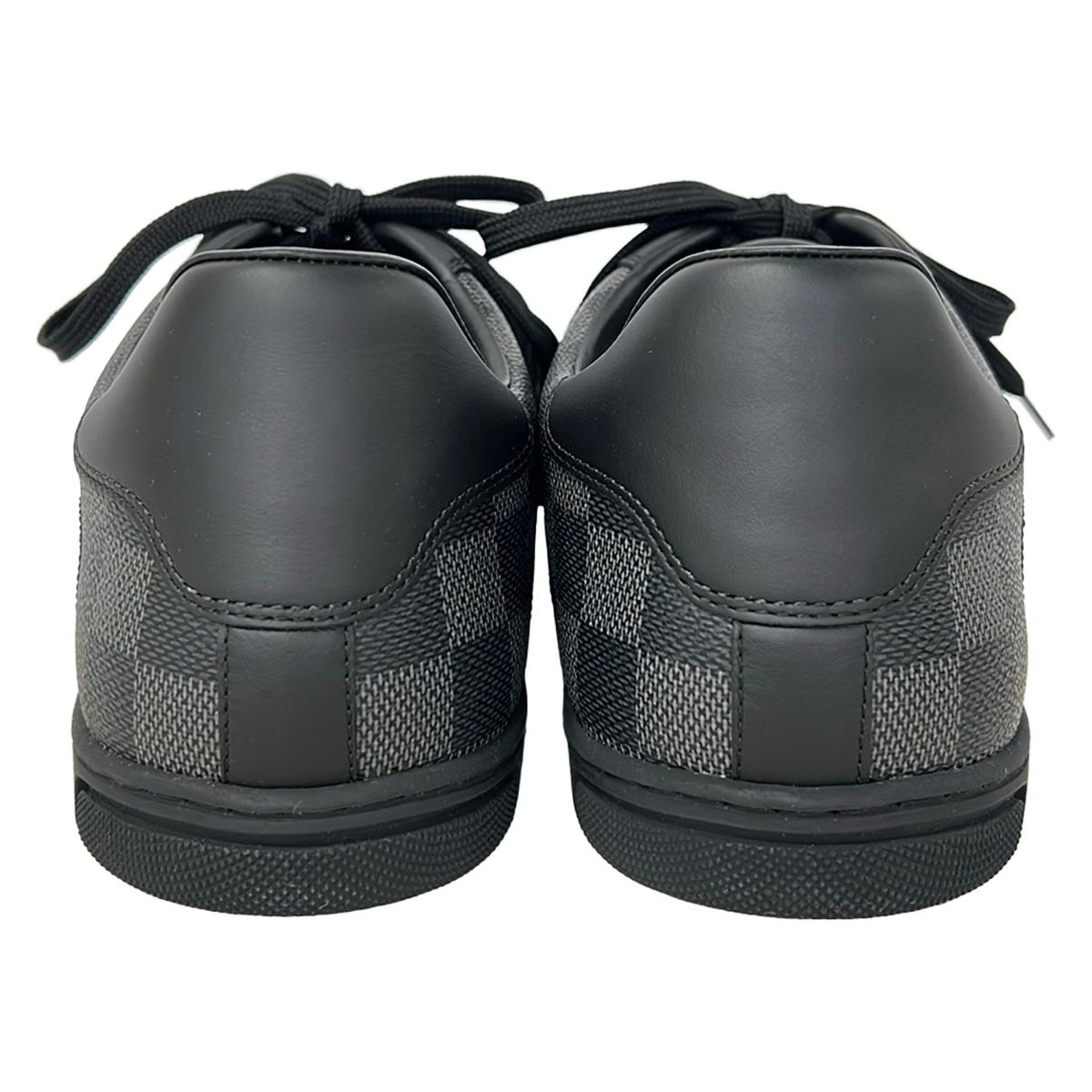 Louis Vuitton Sneakers 9 Black Dark Gray Silver Damier Graphite Leather — view 3